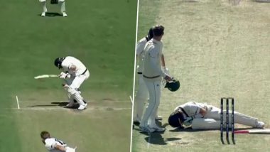 Will Pucovski Retires Hurt After Suffering Nasty Blow to His Head by a Bouncer During Victoria vs Tasmania Sheffield Shield 2023–24 Match (Watch Video)